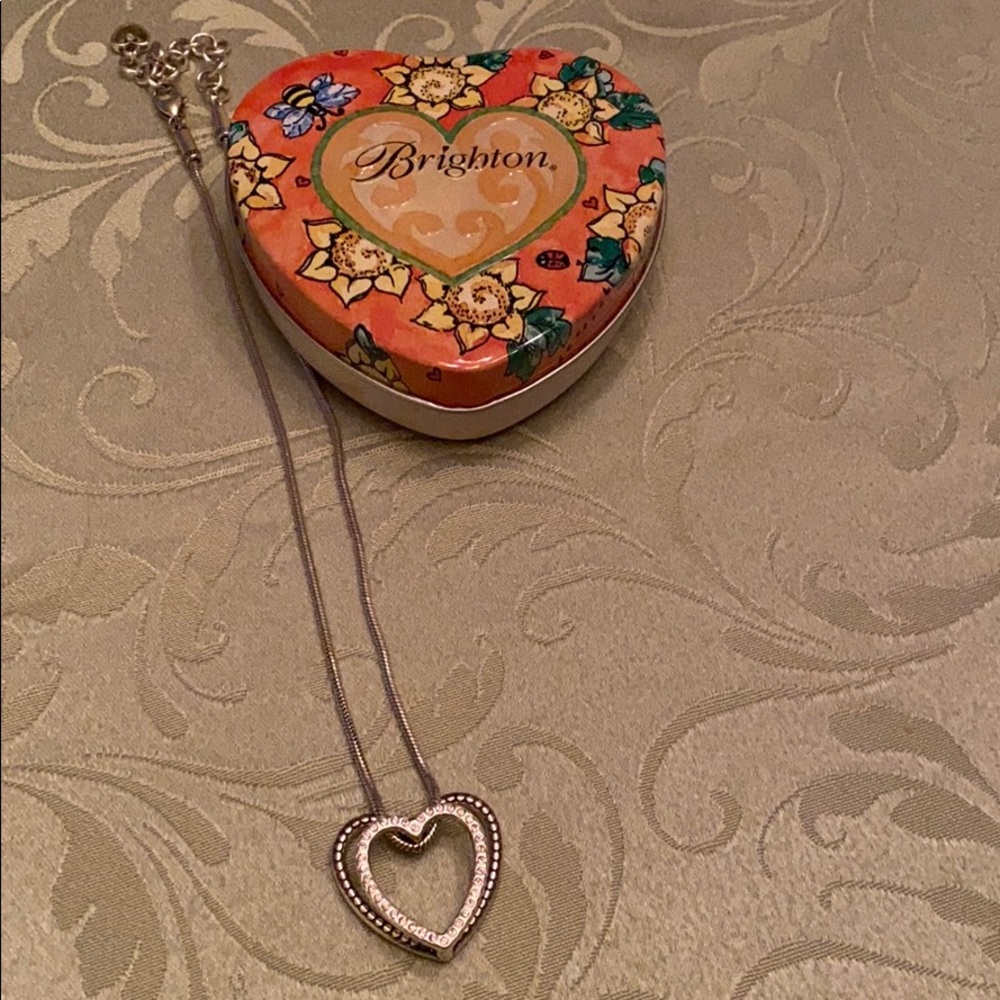 Brighton floating double crystal heart necklace